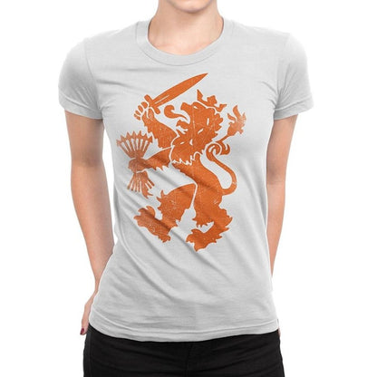 Netherlands Dutch Oranje Lion Ladies Tee Black Lions Womens Shirt