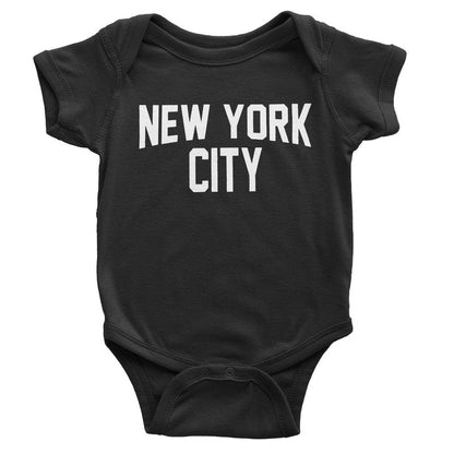 New York City Baby Bodysuit Screen Printed Soft Cotton Snapsuit