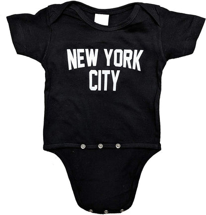 New York City Baby Bodysuit Screen Printed Soft Cotton Snapsuit