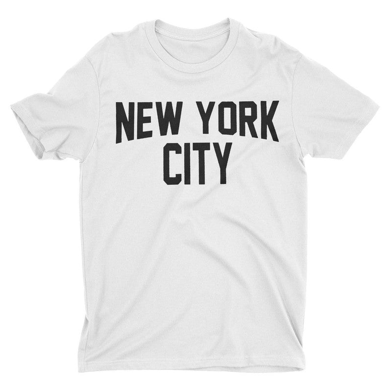 New York City Youth T-Shirt Screenprinted White Lennon Tee