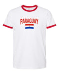 Paraguay Soccer Ringer Tee 2026 — Classic Name & Flag | NYC Factory