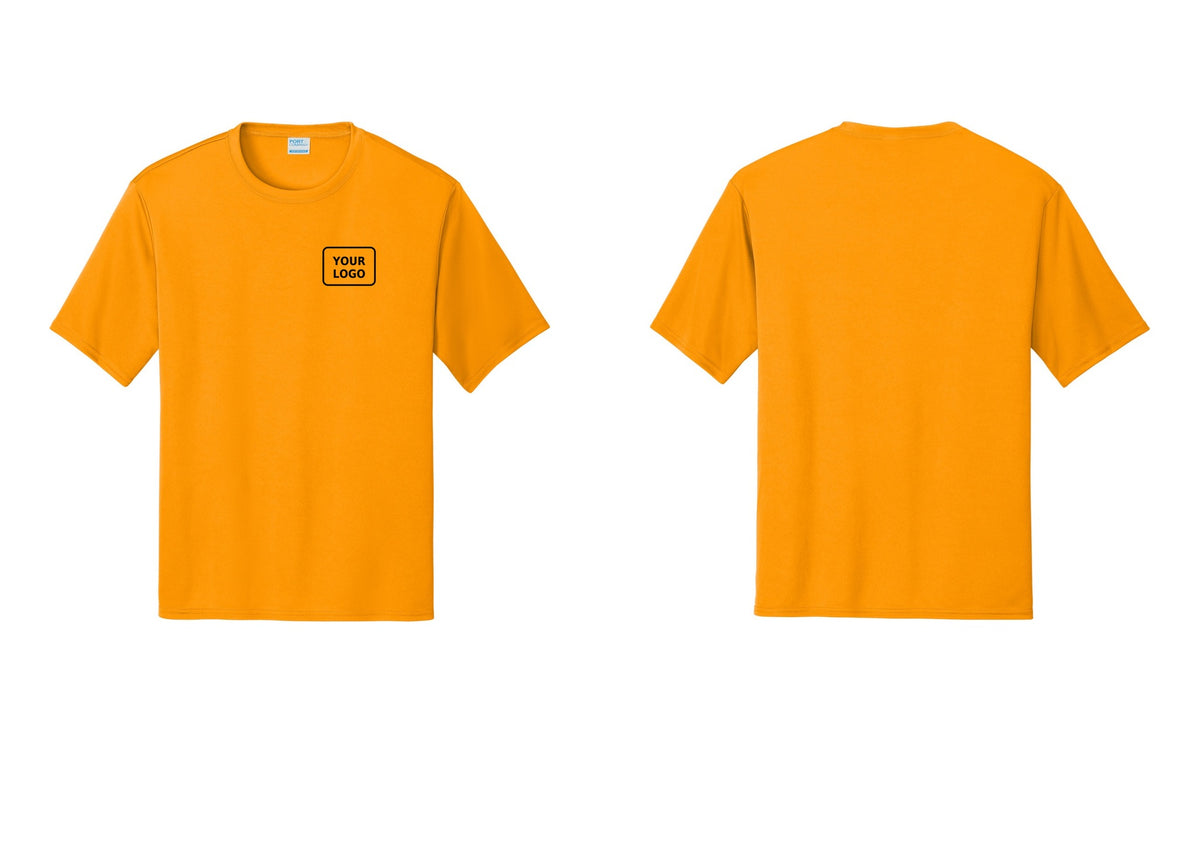 NYC Factory Men's Custom Logo Security Performance T-Shirt - Your Logo Only - Gold