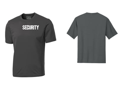 NYC Factory Men's Security Performance T-Shirt - Front Only - Charcoal