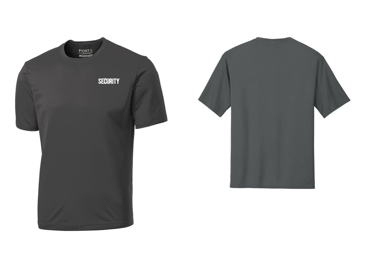 NYC Factory Men's Security Performance T-Shirt - Chest Only - Charcoal