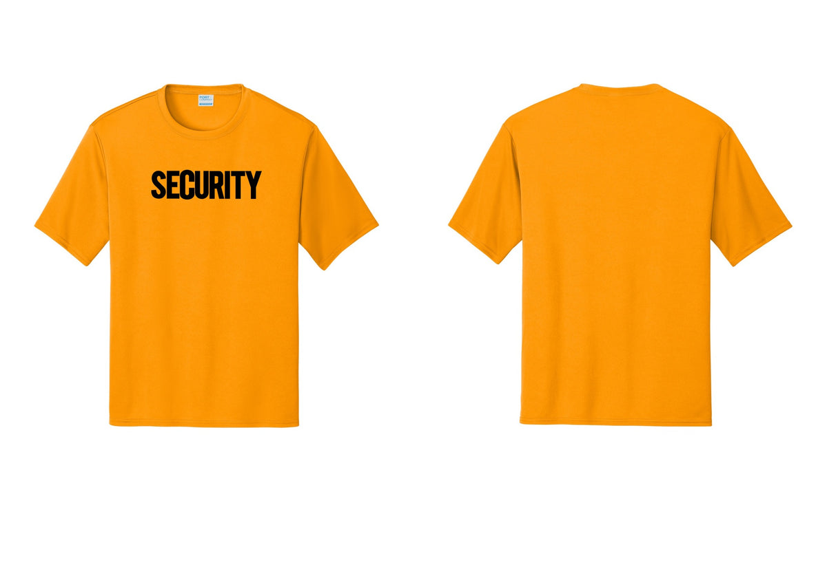 NYC Factory Men's Security Performance T-Shirt - Front Only - Gold