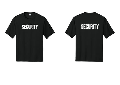 NYC Factory Men's Security Performance T-Shirt - Front + Back - Black