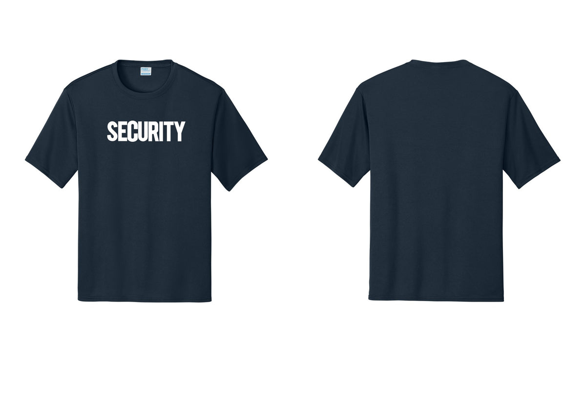 NYC Factory Men's Security Performance T-Shirt - Front Only - Navy