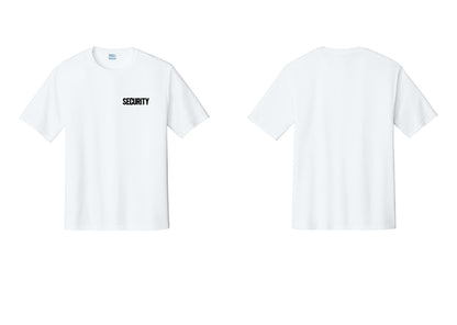 NYC Factory Men's Security Performance T-Shirt - Chest Only - White