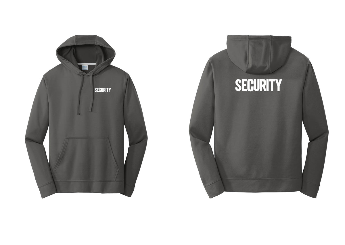 NYC Factory Men's Security Hooded Sweatshirt - Chest + Back - Charcoal