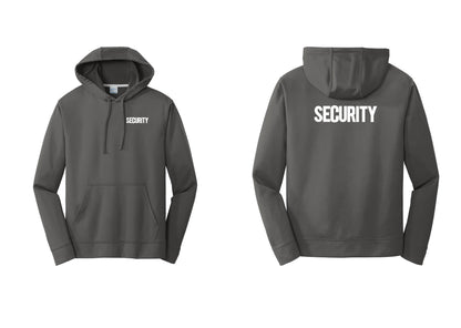 NYC Factory Men's Security Hooded Sweatshirt - Chest + Back - Charcoal