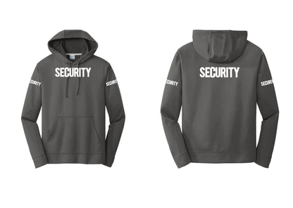 NYC Factory Men's Security Hooded Sweatshirt - Front + Back + Security Sleeves - Charcoal