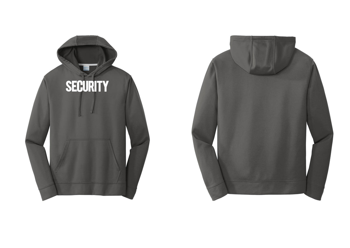 NYC Factory Men's Security Hooded Sweatshirt - Front Only - Charcoal
