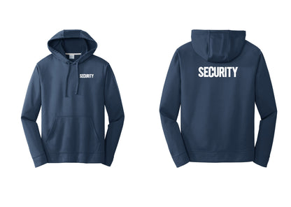 NYC Factory Men's Security Hooded Sweatshirt - Chest + Back - Navy