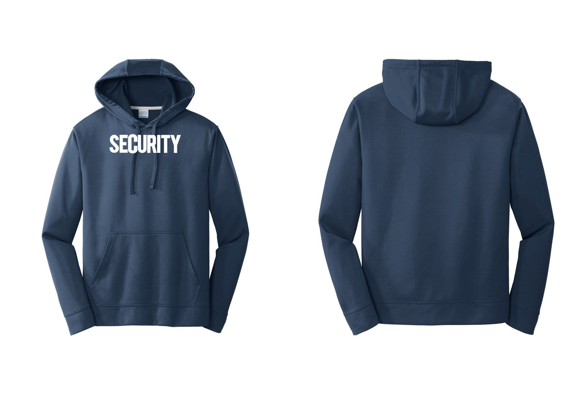 NYC Factory Men's Security Hooded Sweatshirt - Front Only - Navy