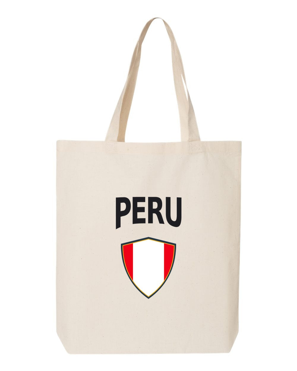 Peru Soccer Tote Bag — Arched National Crest | NYC Factory