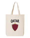 Qatar Soccer Tote Bag 2026 — Arched National Crest | NYC Factory