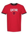 Qatar 2026 Soccer Arched Crest Ringer Tee -- NYC Factory