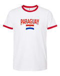 Paraguay Soccer Ringer Tee 2026 — Classic Name & Flag | NYC Factory