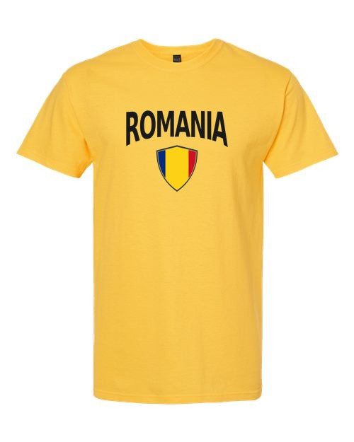 Romania Arched Crest Soccer Tee — NYC Factory