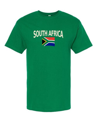 South Africa Soccer Tee 2026 — Classic Name & Flag | NYC Factory - Green