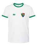 South Africa Soccer Ringer Tee 2026 — Retro National Crest | NYC Factory