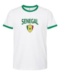 Senegal 2026 Soccer Arched Crest Ringer Tee -- NYC Factory