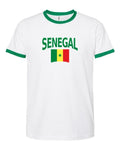 Senegal Soccer Ringer Tee 2026 — Classic Name & Flag | NYC Factory