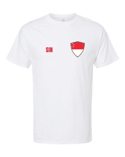 Singapore Soccer Tee — Retro National Crest | NYC Factory