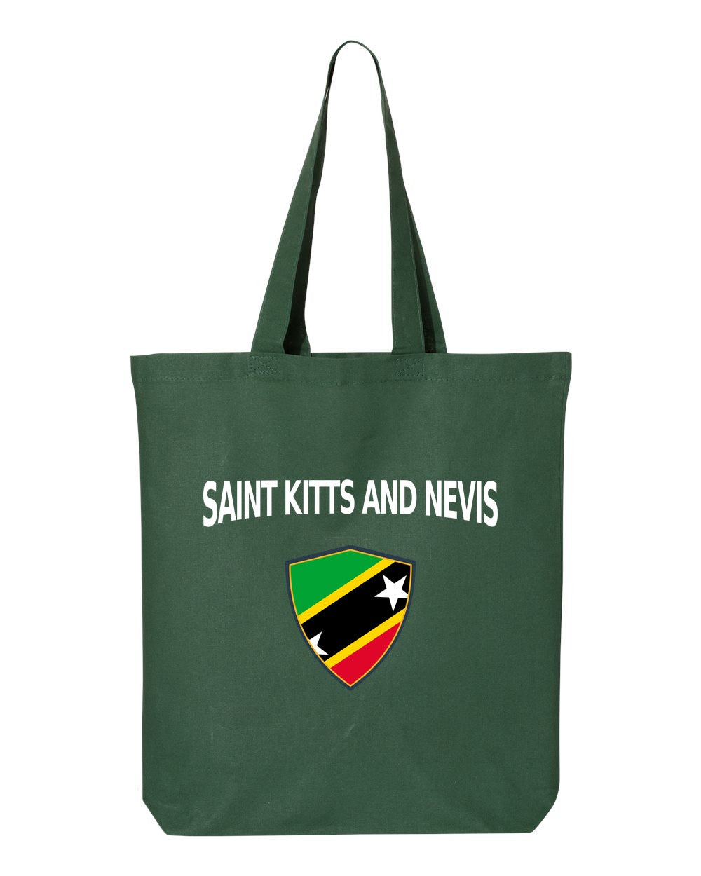 Saint Kitts And Nevis Soccer Tote Bag — Arched National Crest | NYC Factory