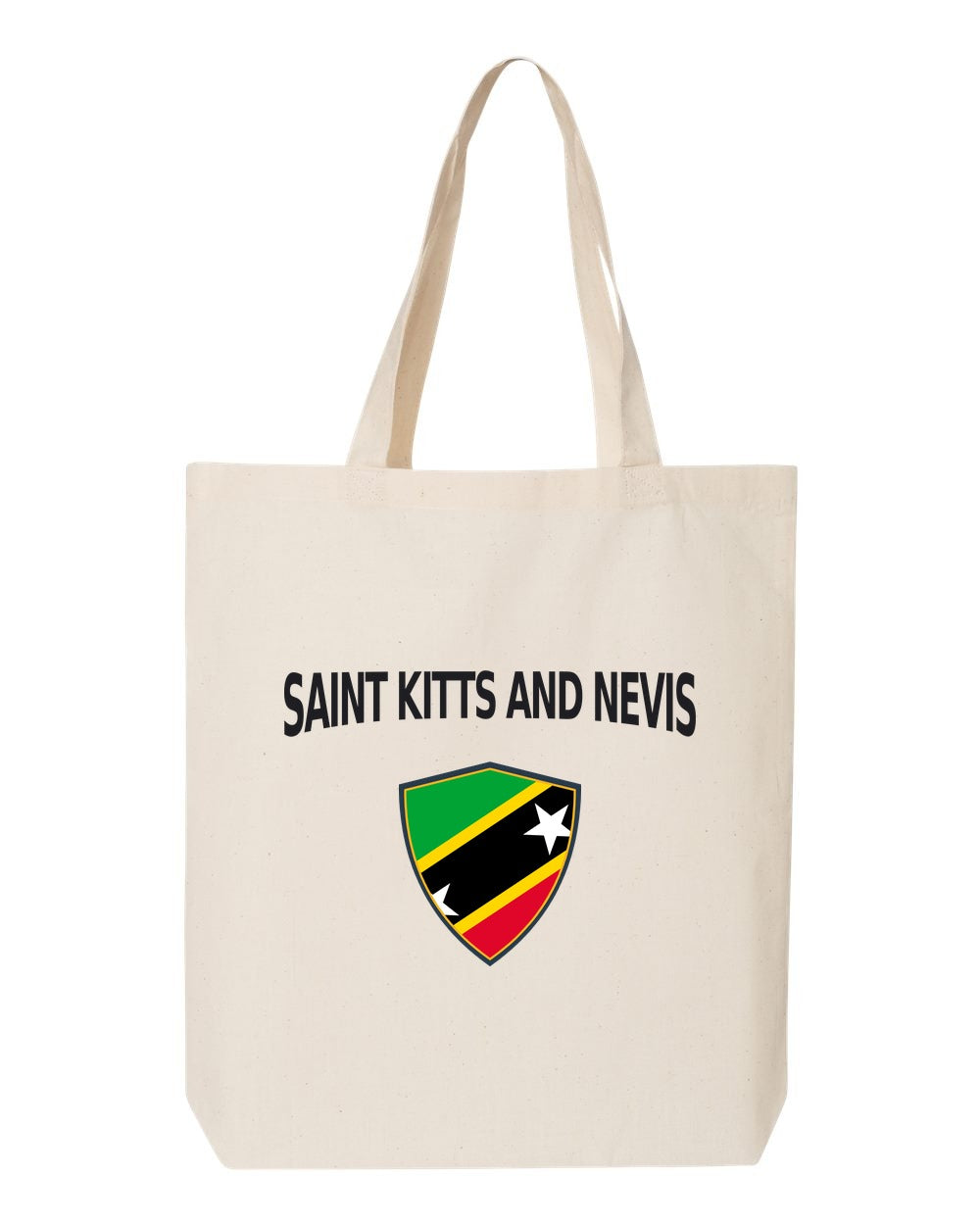 Saint Kitts And Nevis Soccer Tote Bag — Arched National Crest | NYC Factory