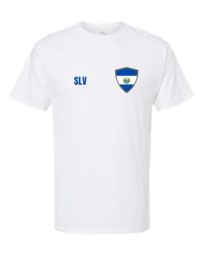 El Salvador Soccer Tee — Retro National Crest | NYC Factory
