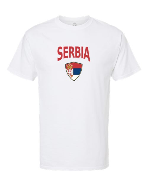 Serbia Arched Crest Soccer Tee — NYC Factory