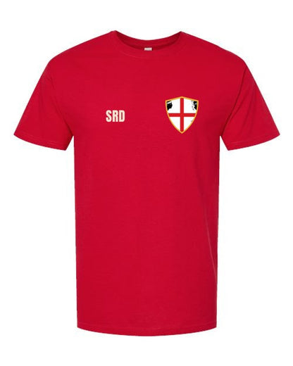Sardinia Soccer Tee — Retro National Crest | NYC Factory