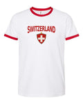 Switzerland 2026 Soccer Arched Crest Ringer Tee -- NYC Factory