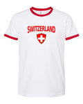 Switzerland 2026 Soccer Arched Crest Ringer Tee -- NYC Factory