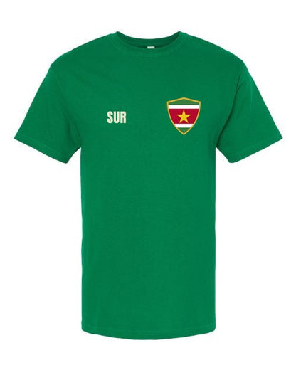 Suriname Soccer Tee — Retro National Crest | NYC Factory