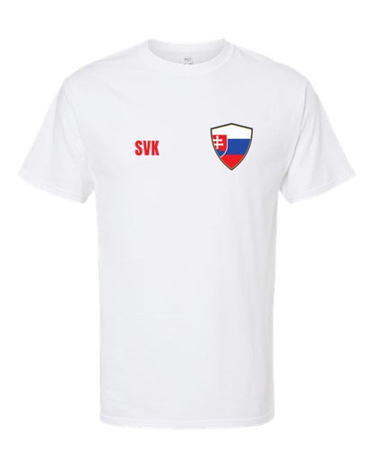 Slovakia Soccer Tee — Retro National Crest | NYC Factory