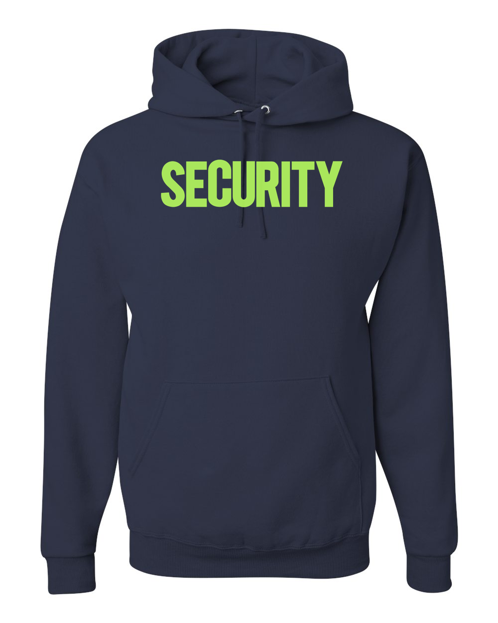 Security Neon Custom Hoodie Navy Blue