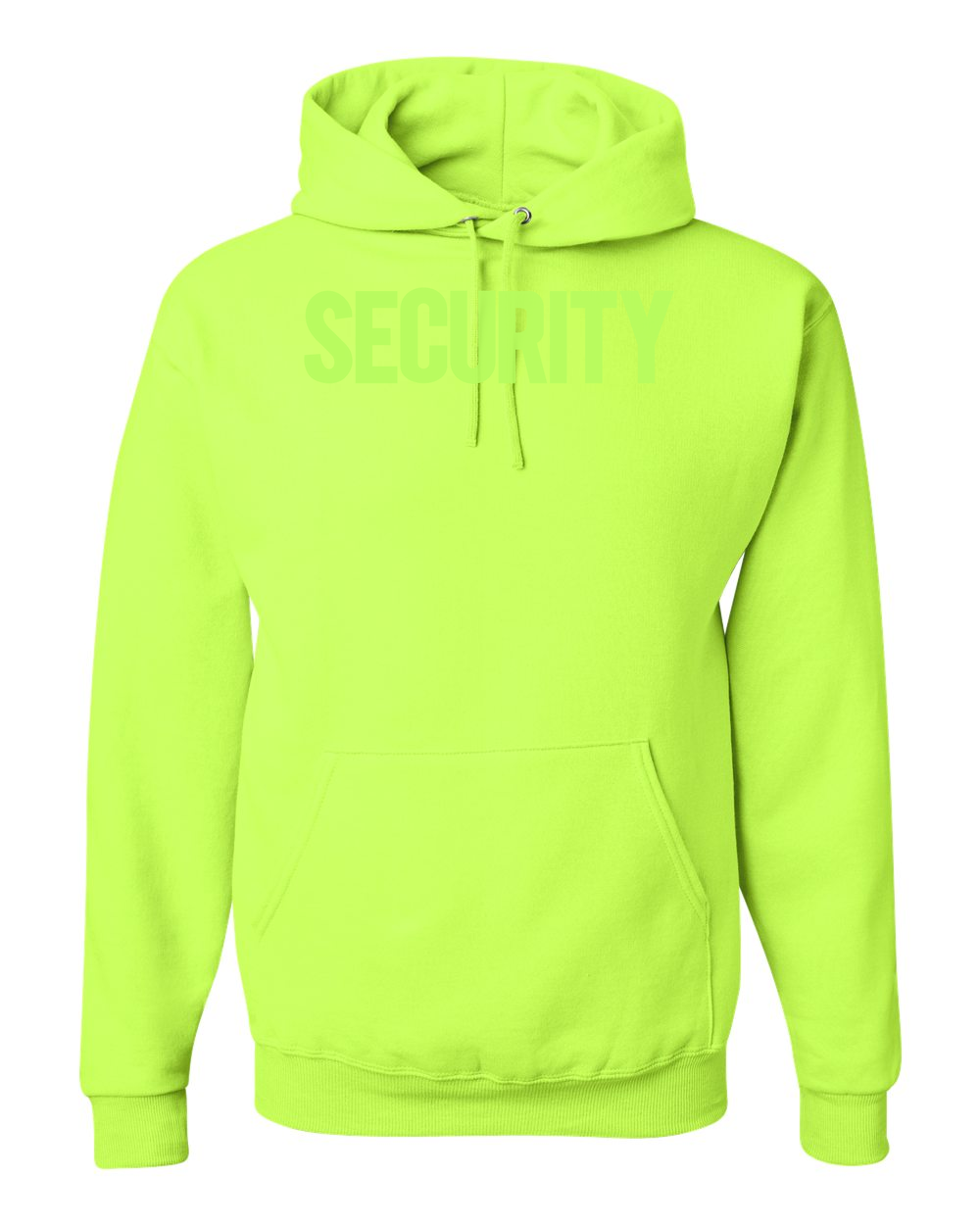 Security Neon Custom Hoodie Safety Green