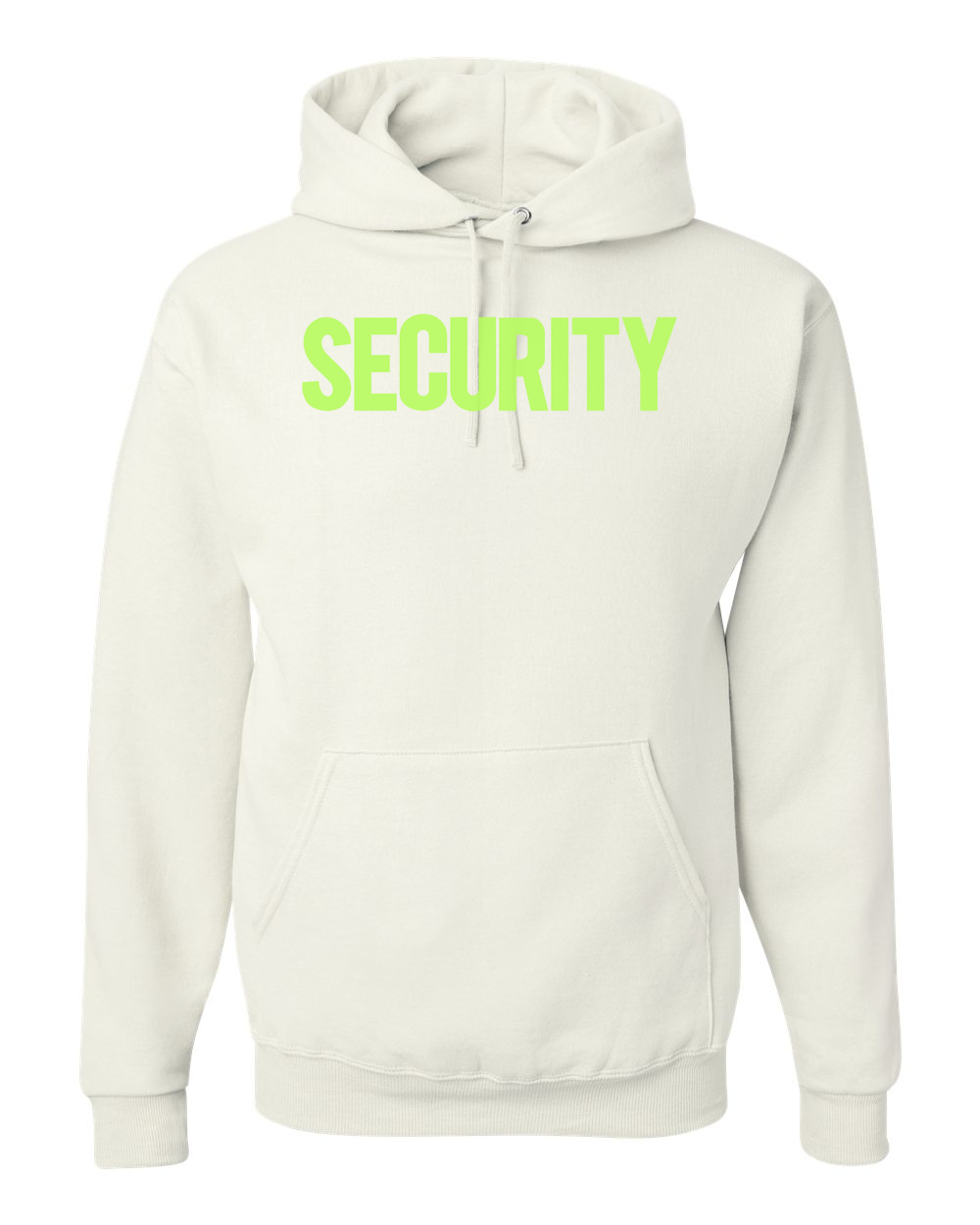 Security Neon Custom Hoodie White