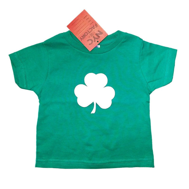 Shamrock Baby Tee (Solid Design, Irish Green)