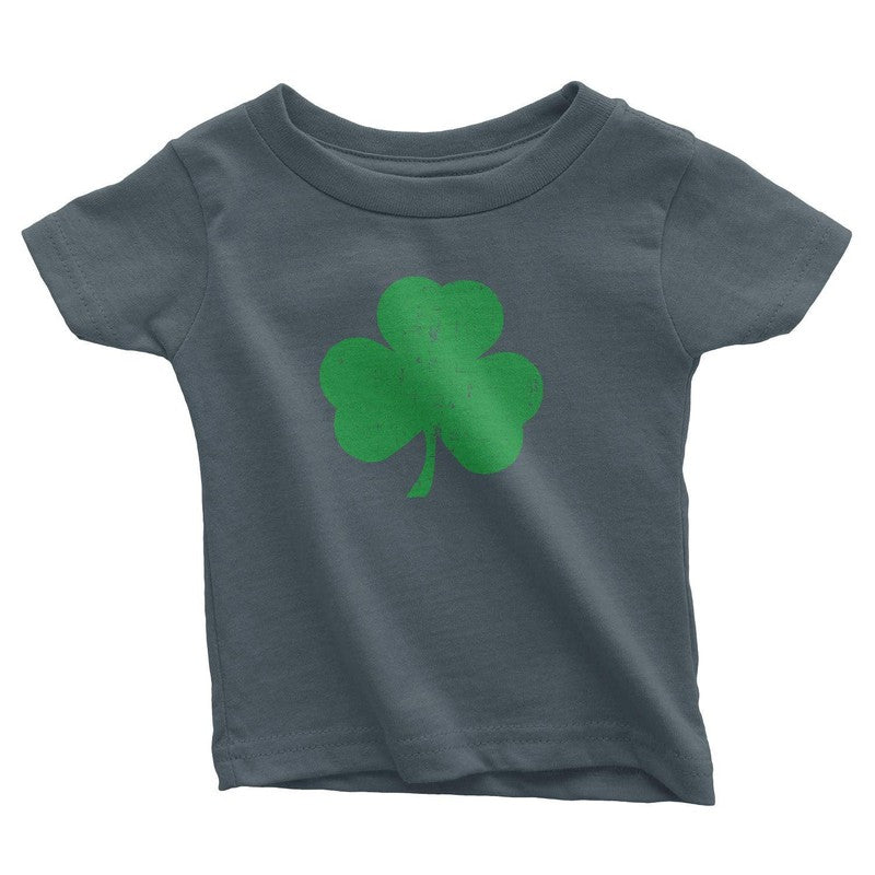 Shamrock Toddler Tee (Distressed Design Charcoal & Green)