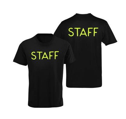 Staff T-Shirt Screen Printed Tee Printed Front & Back Staff Event Shirt