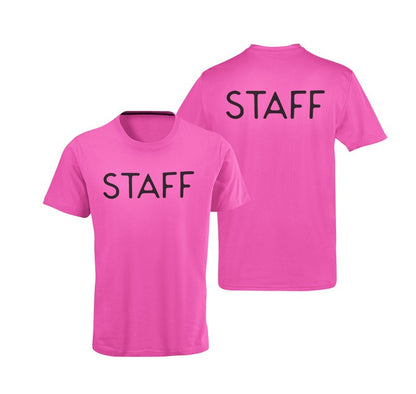 Staff T-Shirt Screen Printed Tee Printed Front & Back Staff Event Shirt