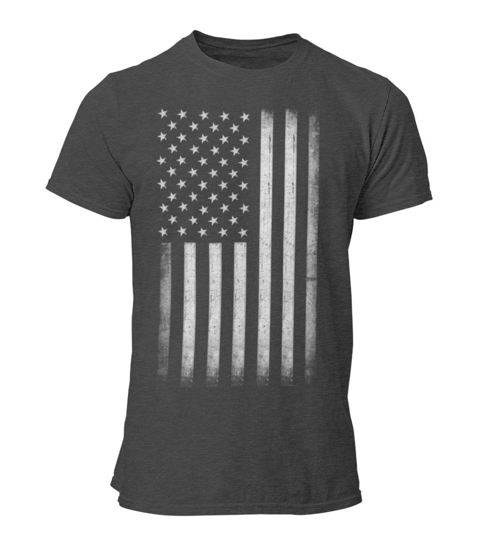 Stars & Stripes Premium Tee Soft Ringspun USA Flag Retro Lightweight T-Shirt