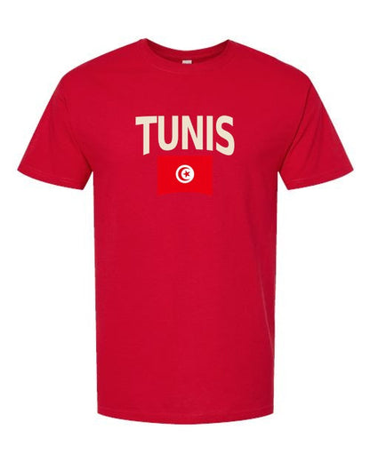 Tunisia Soccer Tee 2026 — Classic Name & Flag | NYC Factory - Standard Red