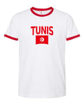 Tunisia Soccer Ringer Tee 2026 — Classic Name & Flag | NYC Factory