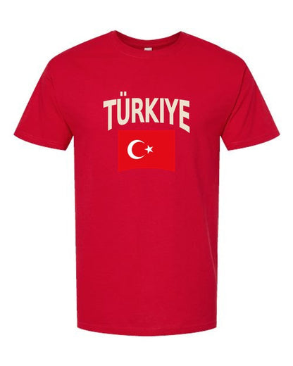 Turkey Soccer Tee 2026 — Classic Name & Flag | NYC Factory - Standard Red