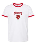 Turkey 2026 Soccer Arched Crest Ringer Tee -- NYC Factory