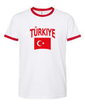 Turkey Soccer Ringer Tee 2026 — Classic Name & Flag | NYC Factory